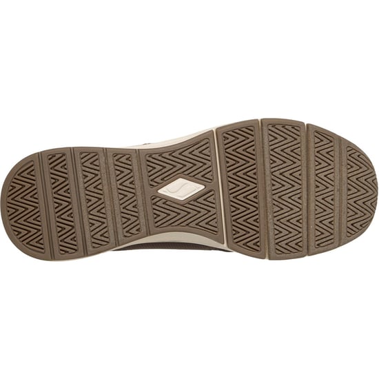 Skechers Billion Flex Luxe Up Leder Damen Schokolade Duraleather/Mesh Sneakers - Image 2