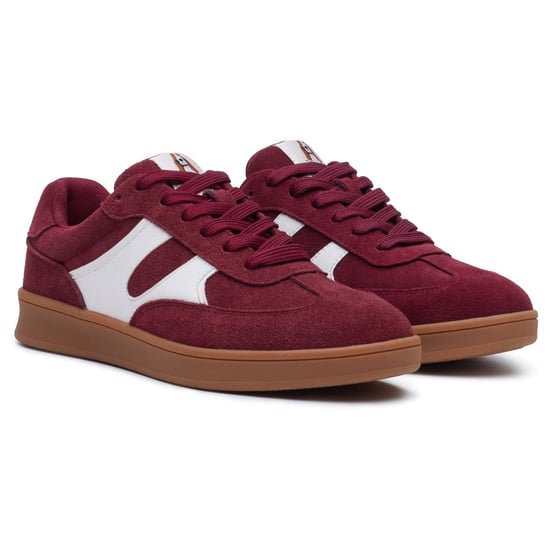 Hush Puppies Maura Wildleder Damen Bordeaux Sneaker - Image 3