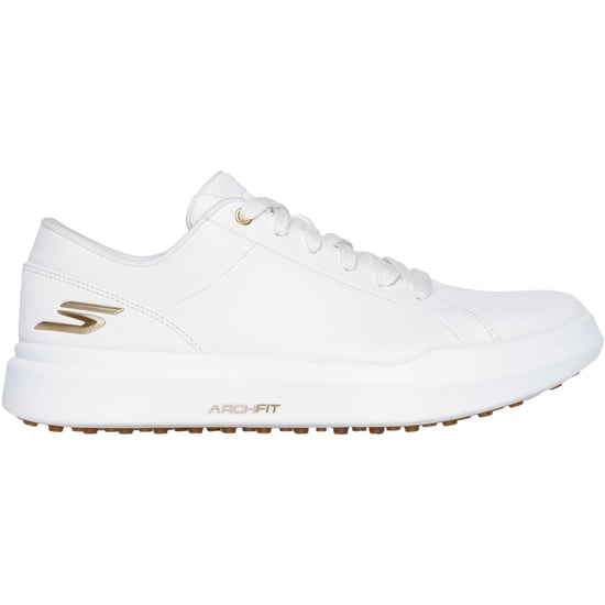 Skechers GO GOLF Drive 12 Leder Damen Golf Schuhe Weiß/Gold - Image 5