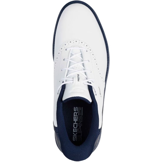 Skechers GO Golf Prestige Leder Herren Golf-Schuhe Weiß/Navy - Image 3