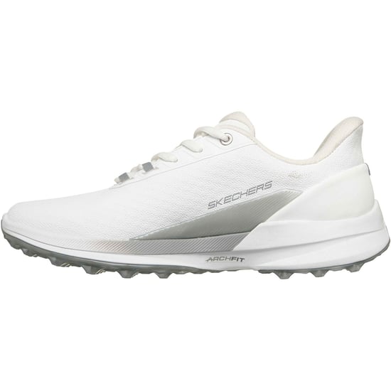 Skechers Pure Slip Ins Damen Golf Schuhe Weiß/Silber - Image 4
