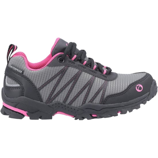 Cotswold Littledean Nylon Mädchen Wanderschuhe in Pink/Grau - Image 4