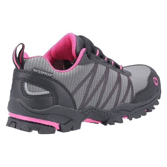 Cotswold Littledean Nylon Mädchen Wanderschuhe in Pink/Grau - Image 6
