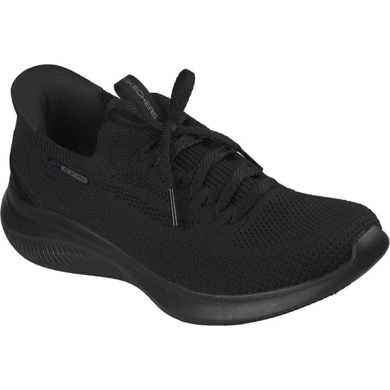 Skechers Ultra Flex 4.0 Polyester Damen Schwarz / Schwarze Sohle Sneakers - Image 1