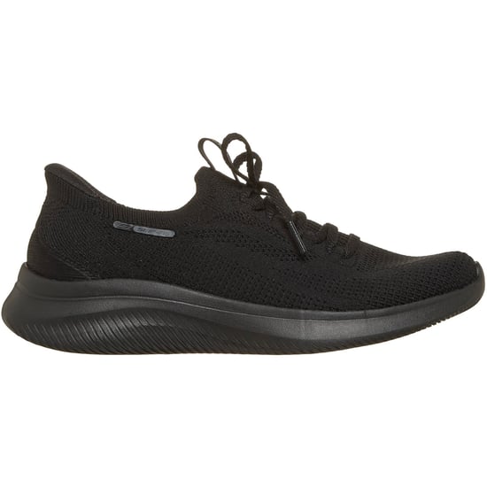 Skechers Ultra Flex 4.0 Polyester Damen Schwarz / Schwarze Sohle Sneakers - Image 5