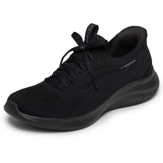 Skechers Ultra Flex 4.0 Polyester Damen Schwarz / Schwarze Sohle Sneakers - Image 6