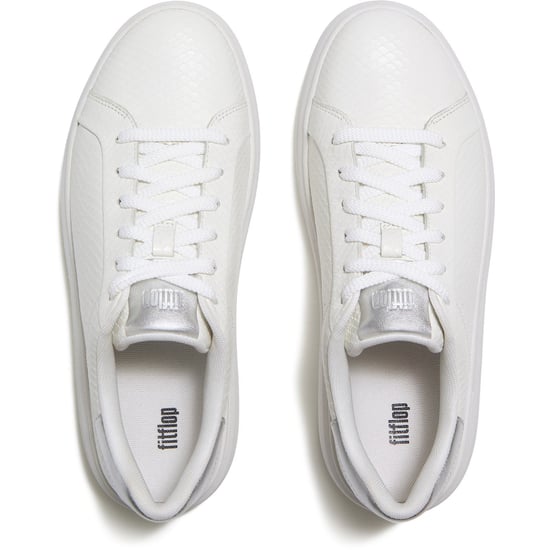 Fitflop RTG Schnürer aus Leder für Damen in Urban Weiß/Silber - Image 3