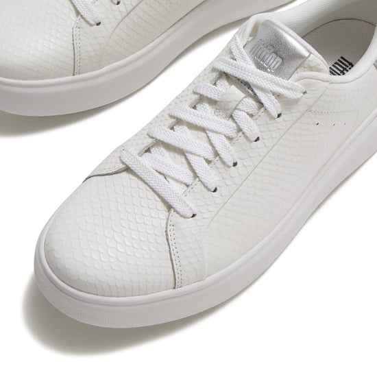 Fitflop RTG Schnürer aus Leder für Damen in Urban Weiß/Silber - Image 5