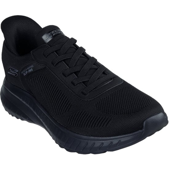 Skechers BOBS Sport Squad Chaos Solid Step Herren Schwarz / Schwarze Sohle Sneakers - Image 1