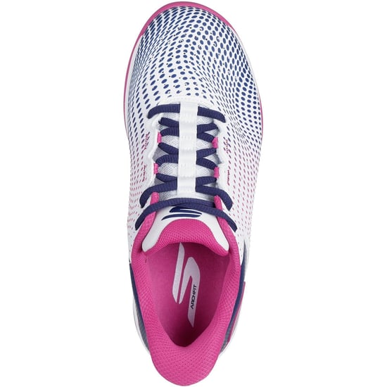 Skechers Slip-ins Relaxed Fit Viper Court Reload Damen Weiß/Navy/Rosa Sneakers - Image 3