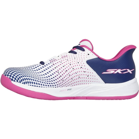 Skechers Slip-ins Relaxed Fit Viper Court Reload Damen Weiß/Navy/Rosa Sneakers - Image 4