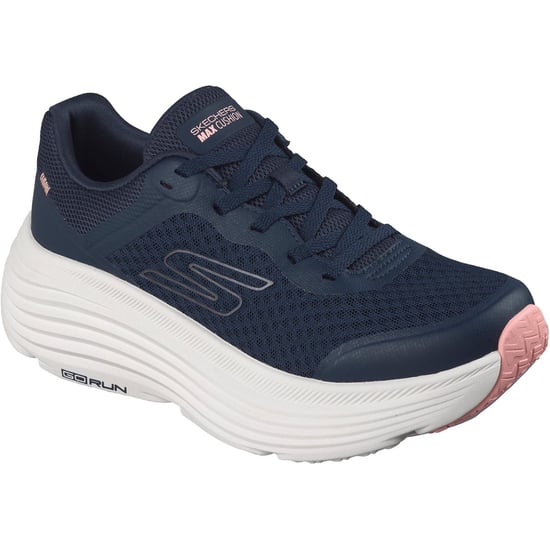 Skechers Max Cushioning Endeavour Damen Sneakers in Marineblau mit pinken Akzenten - Image 1
