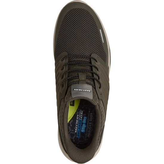 Skechers Slade Luther Herren Sneakers in Olivgrün aus Synthetik / Mesh - Image 3