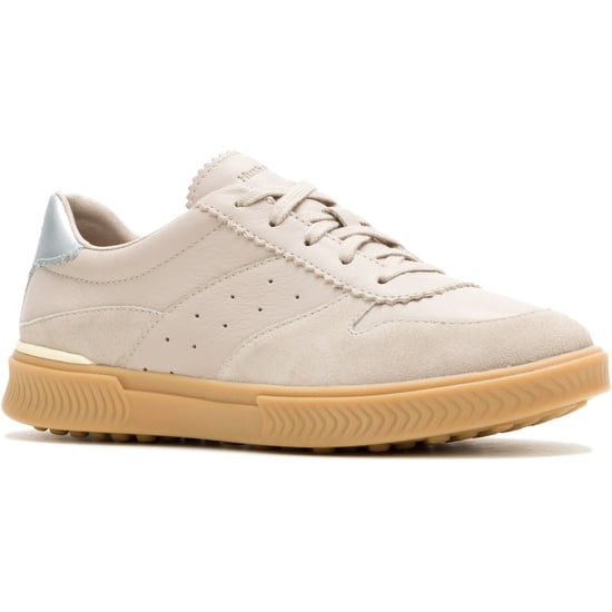 Hush Puppies Mae Leder Damen Taupe Sneakers - Image 1