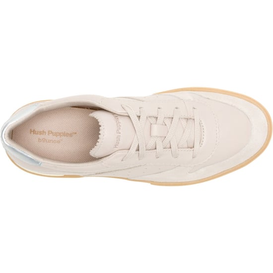 Hush Puppies Mae Leder Damen Taupe Sneakers - Image 4