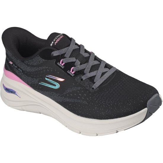 Skechers Arch Fit 3.0 Textil Damen Schuhe Schwarz Mesh/Multi Trim - Image 1