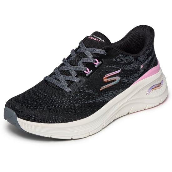 Skechers Arch Fit 3.0 Textil Damen Schuhe Schwarz Mesh/Multi Trim - Image 5