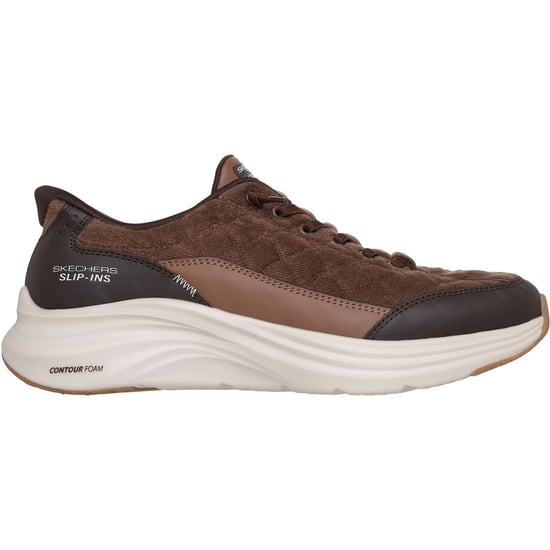 Skechers Contour Foam Cordelux Textile Men's Brown Cozycord/Pu Trainers - Image 4