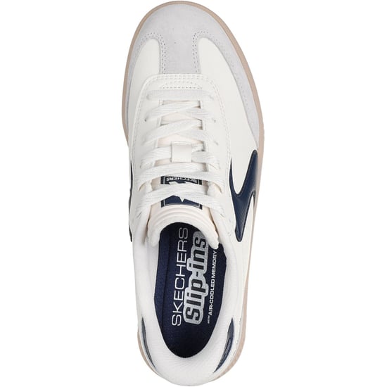 Skechers Hotshot HI - Lifted Luxe Polyurethan Damen Sneakers Off White/Navy - Image 3