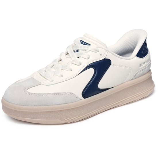 Skechers Hotshot HI - Lifted Luxe Polyurethan Damen Sneakers Off White/Navy - Image 6