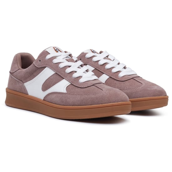 Hush Puppies Maura Wildleder Damen Sneakers in Steinfarbe - Image 3