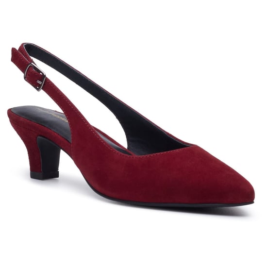 Hush Puppies Nahla Schnalle Kitten Heel Damen Bordeaux Spitz Slingback Schuhe - Image 1