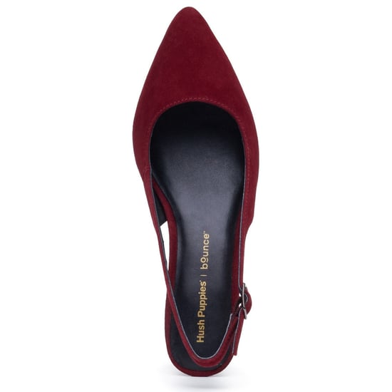 Hush Puppies Nahla Schnalle Kitten Heel Damen Bordeaux Spitz Slingback Schuhe - Image 5