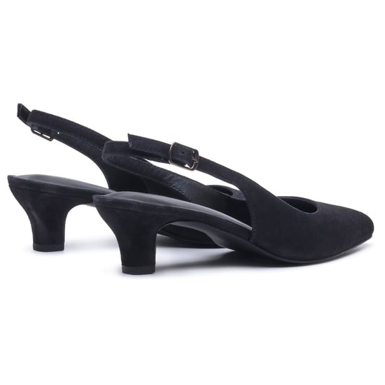 Hush Puppies Nahla Schnalle Kitten Heel Damen Schwarze Spitz Slingback Schuhe - Image 2