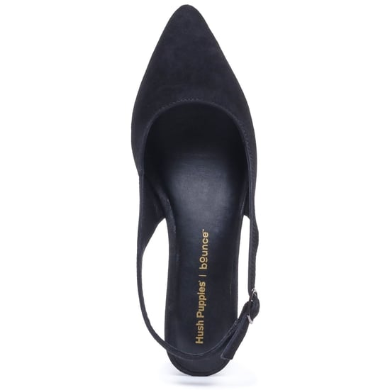 Hush Puppies Nahla Schnalle Kitten Heel Damen Schwarze Spitz Slingback Schuhe - Image 5