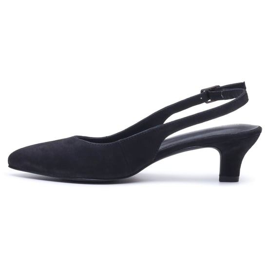 Hush Puppies Nahla Schnalle Kitten Heel Damen Schwarze Spitz Slingback Schuhe - Image 6