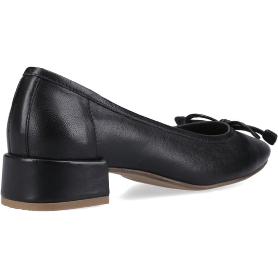 Hush Puppies Silvia Niedrigabsatz Leder Damen Schwarz Runde Pantolette - Image 2