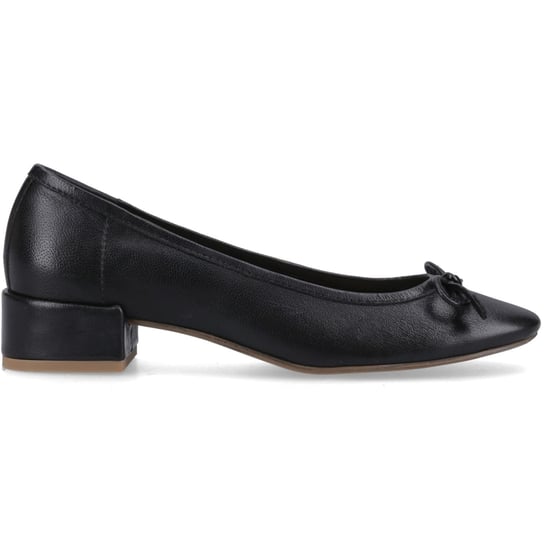 Hush Puppies Silvia Niedrigabsatz Leder Damen Schwarz Runde Pantolette - Image 5