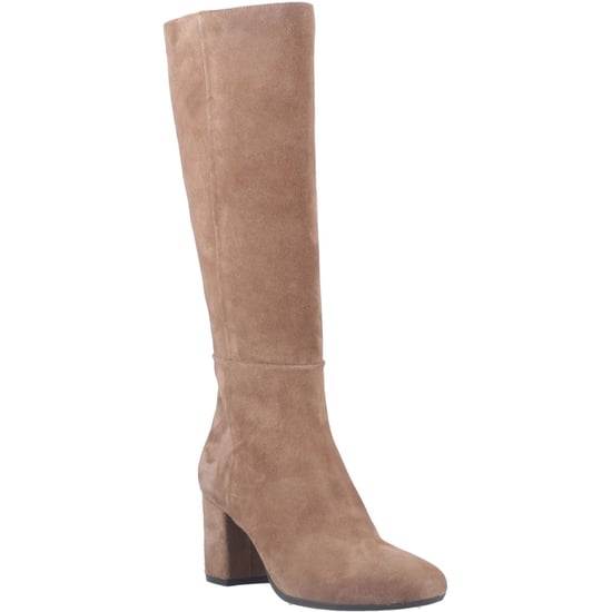 Hush Puppies Oprah Suede Long Leather Women's Mocha Heeled Knee High Boots - Image 1