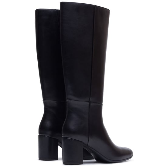 Hush Puppies Oprah Lange Leder Damentstiefel mit Absatz in Schwarz kniehoch - Image 2