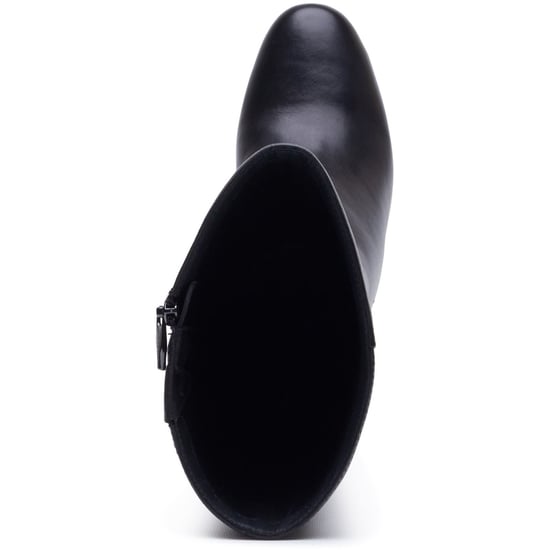 Hush Puppies Oprah Lange Leder Damentstiefel mit Absatz in Schwarz kniehoch - Image 4