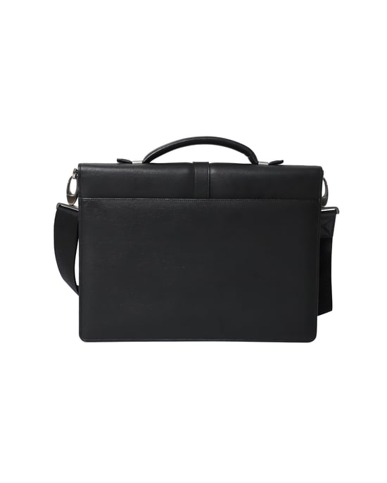 Montblanc Westside Double Guset Aktentasche aus schwarzem, strukturiertem Leder - Image 3