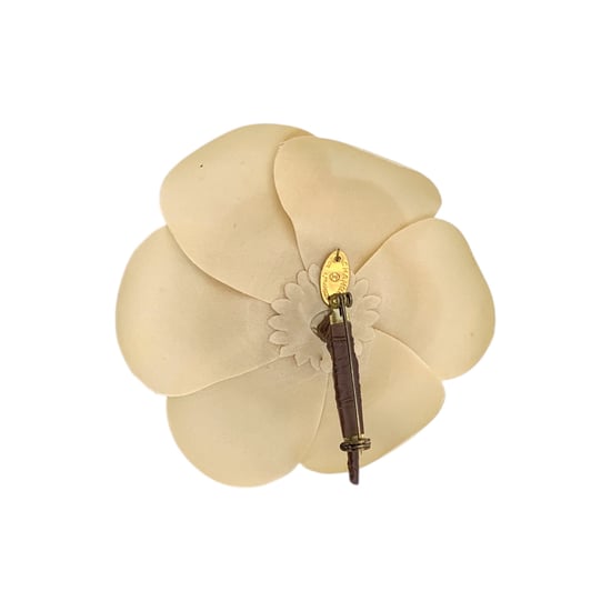 Chanel Vintage Stoffbrosche Kamelie - Image 3