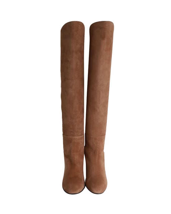 Stuart Weitzman Blaire Kniestiefel aus braunem Wildleder - Image 2