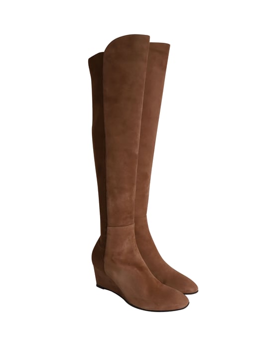 Stuart Weitzman Blaire Kniestiefel aus braunem Wildleder - Image 3