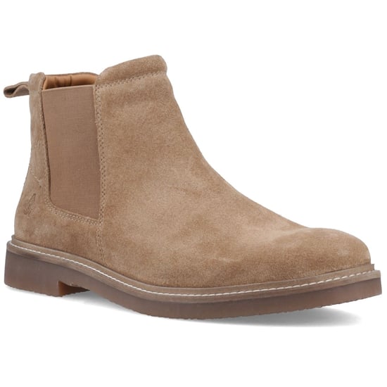 Hush Puppies Gareth Chelsea Leder Herren Stiefel in Taupe - Image 1