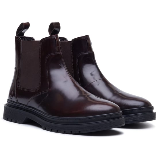 Hush Puppies Jamie Leather Men's Bordeaux Boots - Image 3