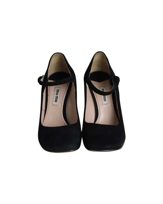 Miu Miu Keilpumps aus schwarzem Wildleder - Image 2