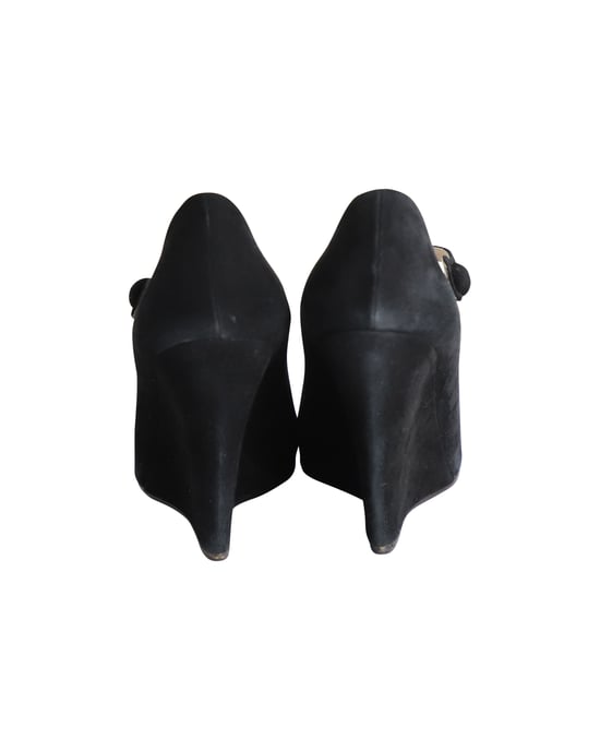 Miu Miu Keilpumps aus schwarzem Wildleder - Image 5
