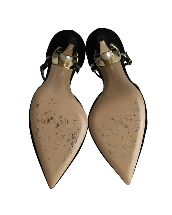 Nicholas Kirkwood Perlenverzierte Ankle Strap Pumps aus schwarzem Wildleder - Image 5