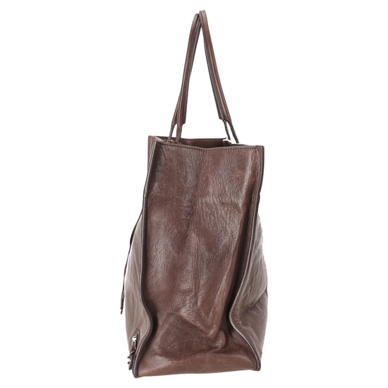 Balenciaga Castagna Papier A4 Tote Bag aus braunem Kalbsleder - Image 2