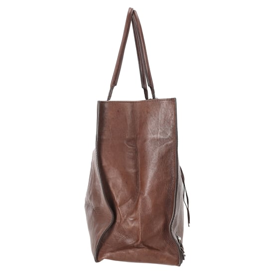 Balenciaga Castagna Papier A4 Tote Bag aus braunem Kalbsleder - Image 4
