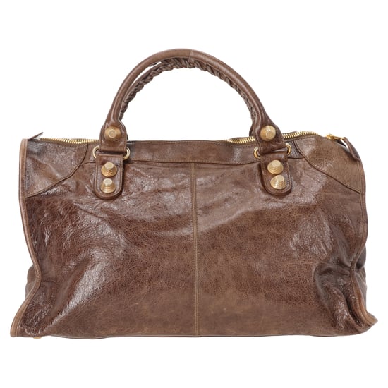 Balenciaga Chevre Giant Gold Motorcycle City Bag aus braunem Leder - Image 3