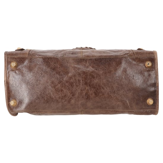 Balenciaga Chevre Giant Gold Motorcycle City Bag aus braunem Leder - Image 5