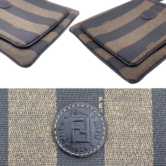 Fendi Vintage Stoffhandtasche Pequin - Image 4