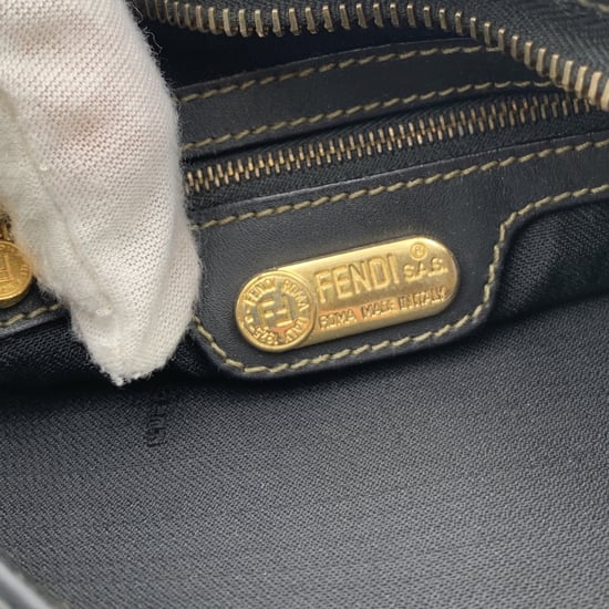 Fendi Vintage Stoffhandtasche Pequin - Image 5